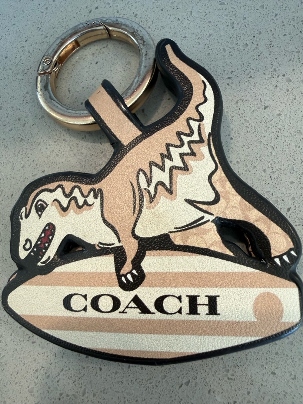 Coach VINTAGE REXY T REX bag, charm keychain key fob surfboard collectible